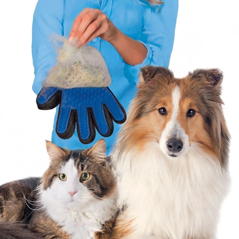 Cat grooming glove for cats wool glove Pet Hair Deshedding Brush Comb Glove For Pet Dog Cleaning Massage Glove For Animal Sale